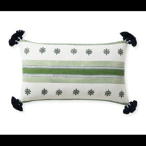 Serena & Lily Saltspring Lumbar Pillow Cover 12” x 21” Green